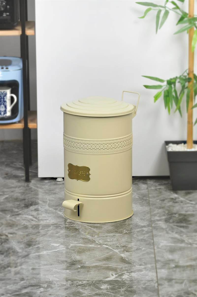 Paslanmaz Yanmaz Metal 30 Litre Çöp Kovası