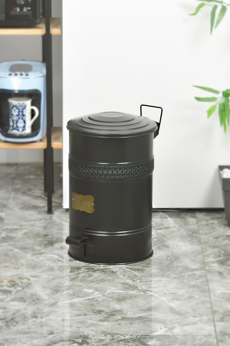 Paslanmaz Yanmaz Metal 30 Litre Çöp Kovası